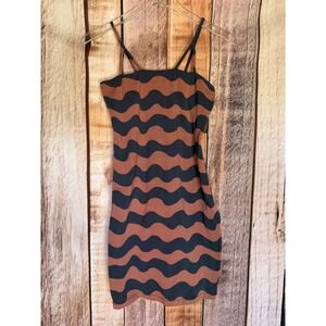 Rita Row Skeeter Dress Abstract Wave Minimalist Euro Ethical Summer Size Small